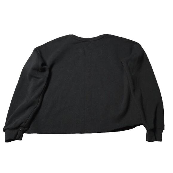 AC/DC Sz XL Black Lightning Bolt Cropped Sweater - Picture 5 of 8